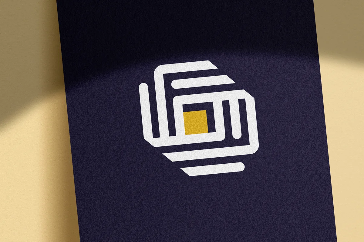 CVCCM monogram on navy brand stationery