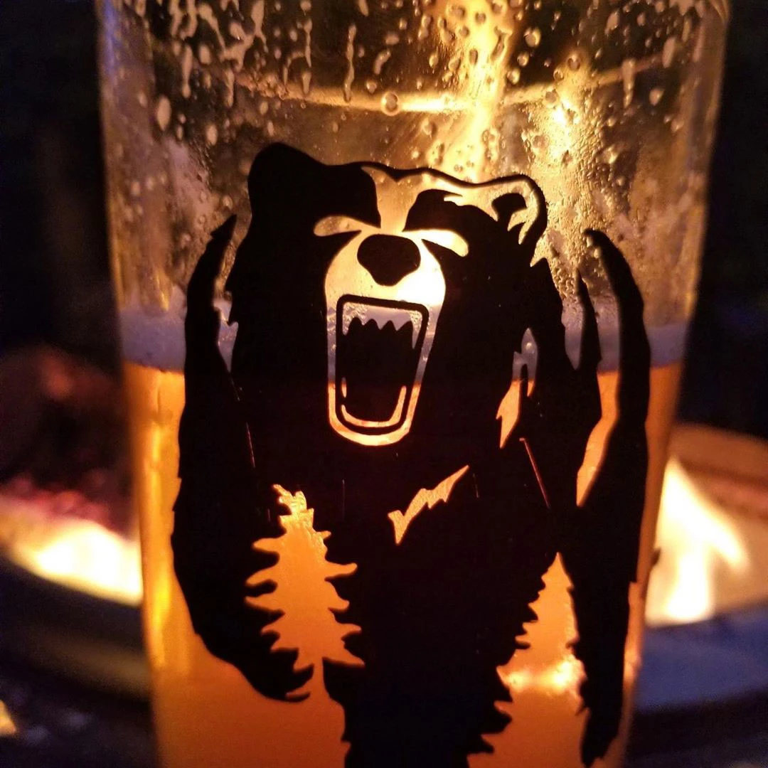 California Coast Beer Co. bear logo closeup