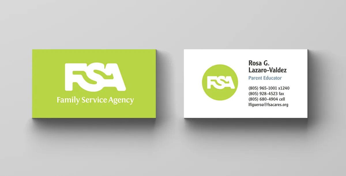 Family Service Agency business cards