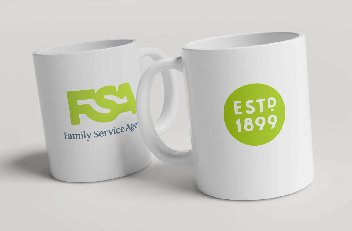 Family Service Agency branded mugs