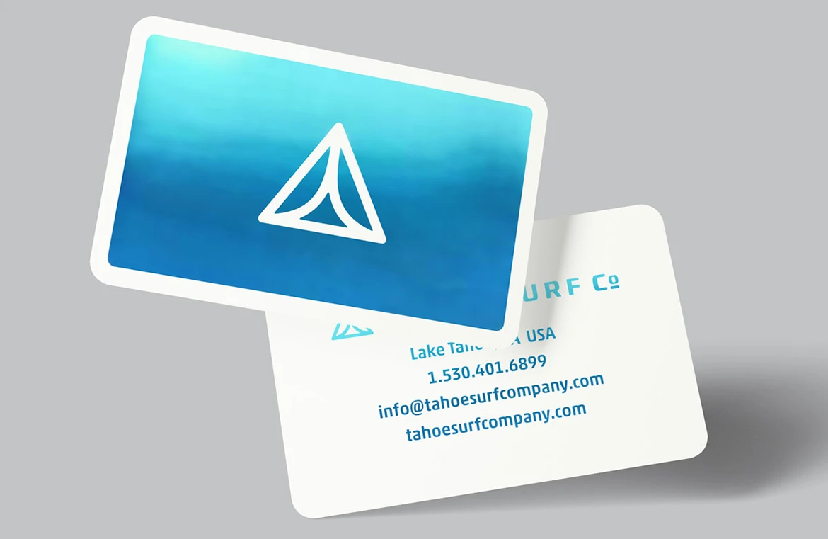 Metallic Blue foil business cards